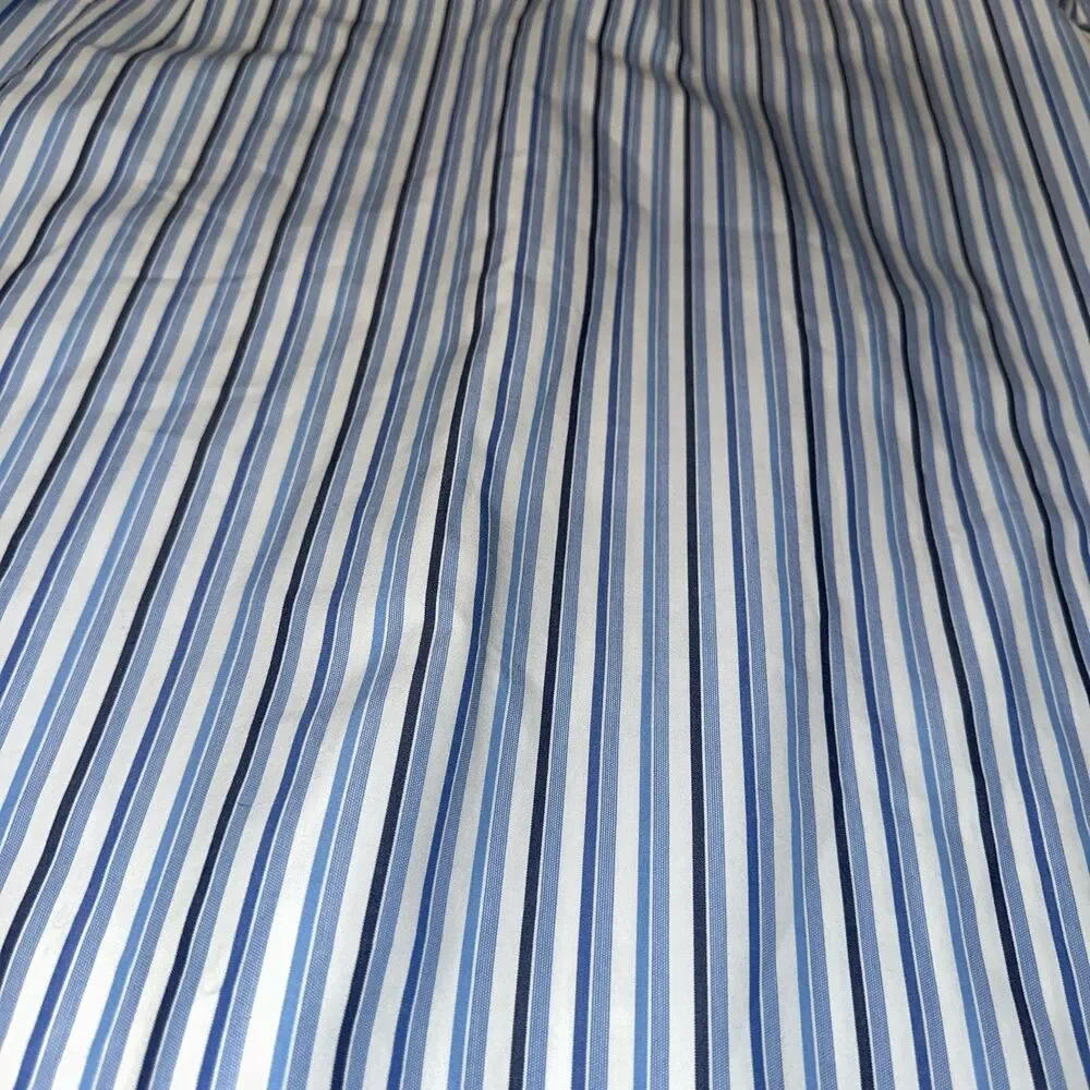J.CREW Men's XL Blue Striped Button down With Green Label